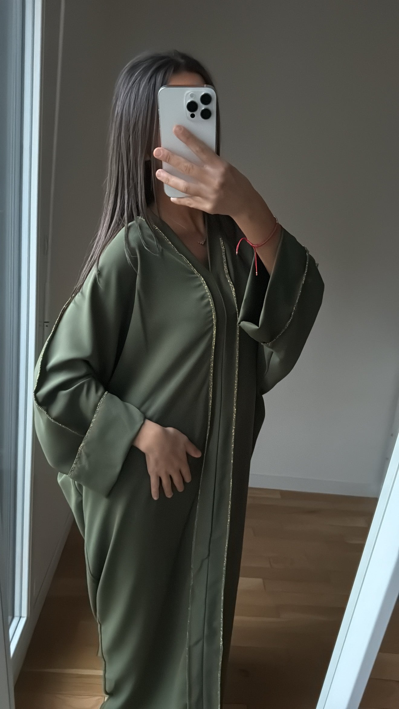 Abaya vert kaki