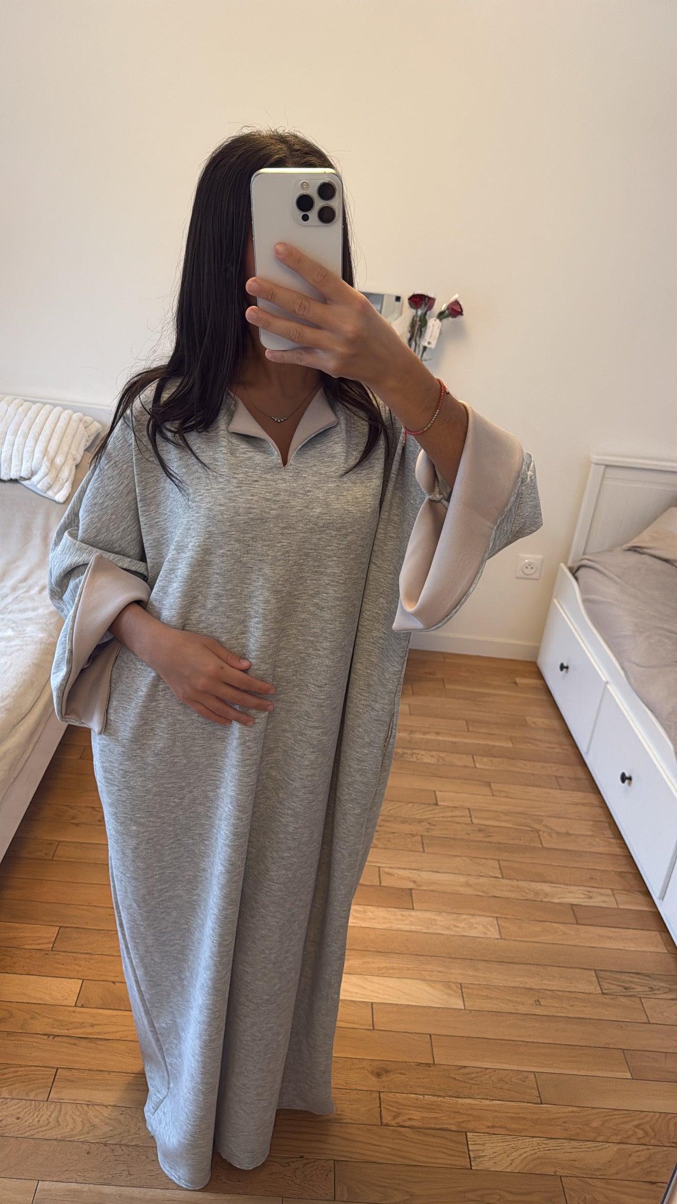 Robe Maya longue grise