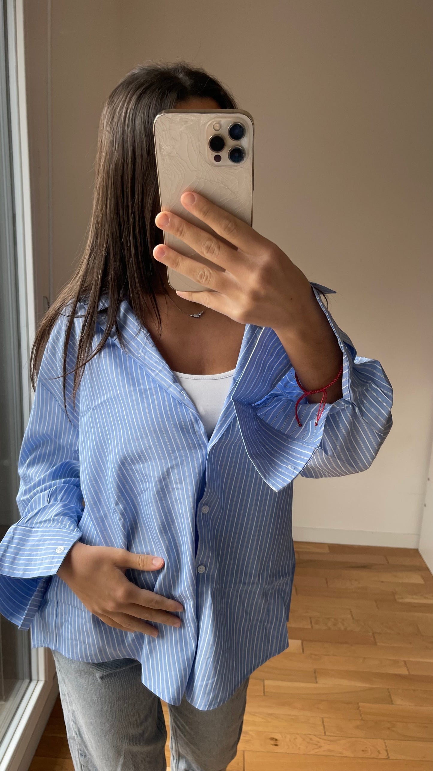 Chemise a rayures bleue