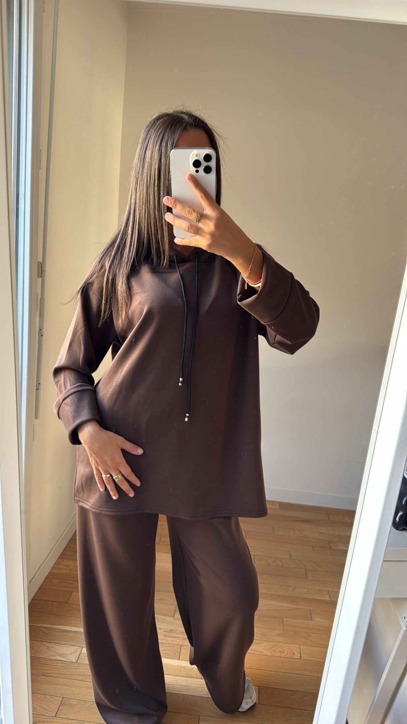 Ensemble Iliana marron