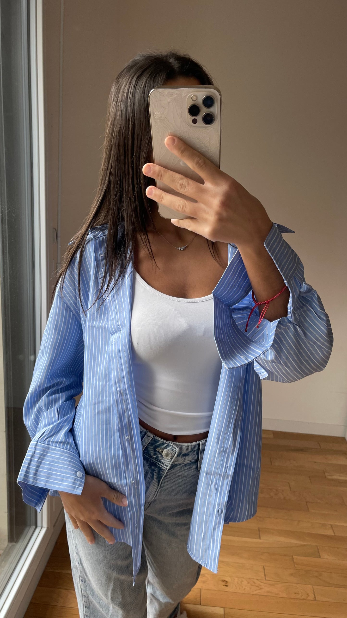 Chemise a rayures bleue
