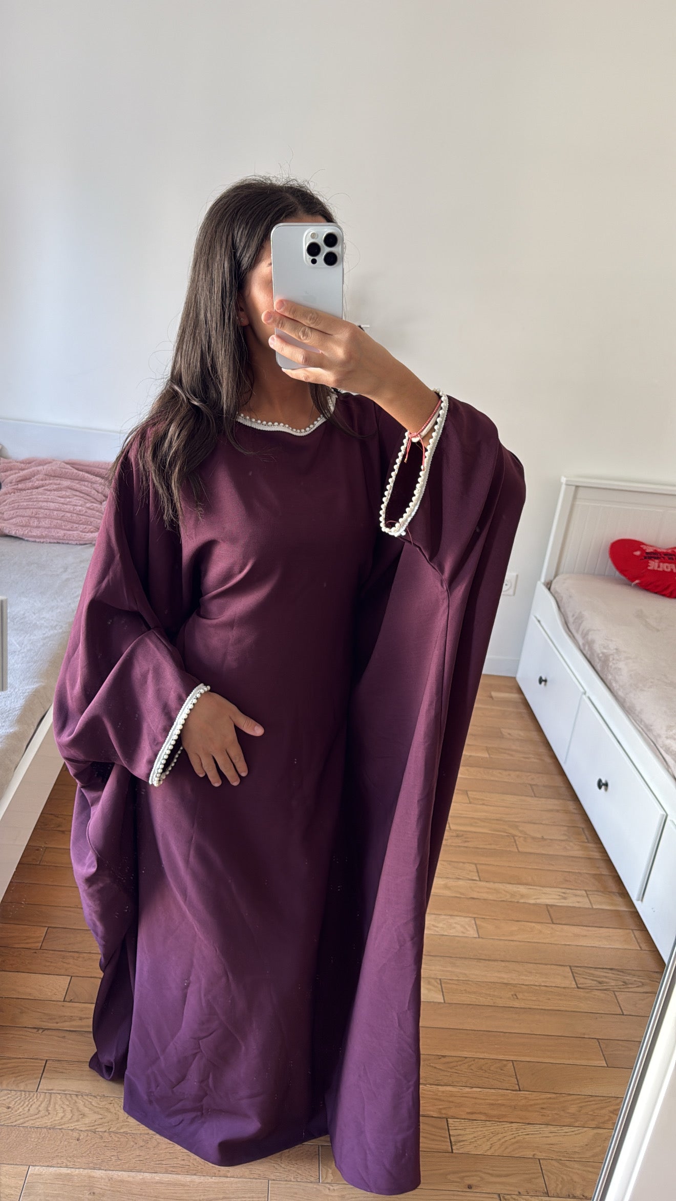 Abaya Neyla bordeau