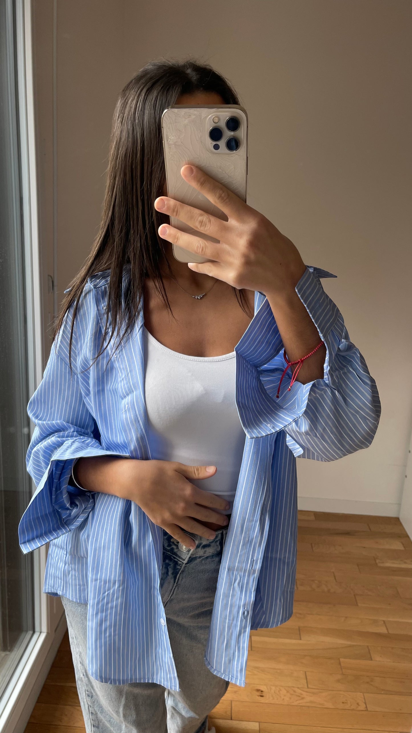 Chemise a rayures bleue