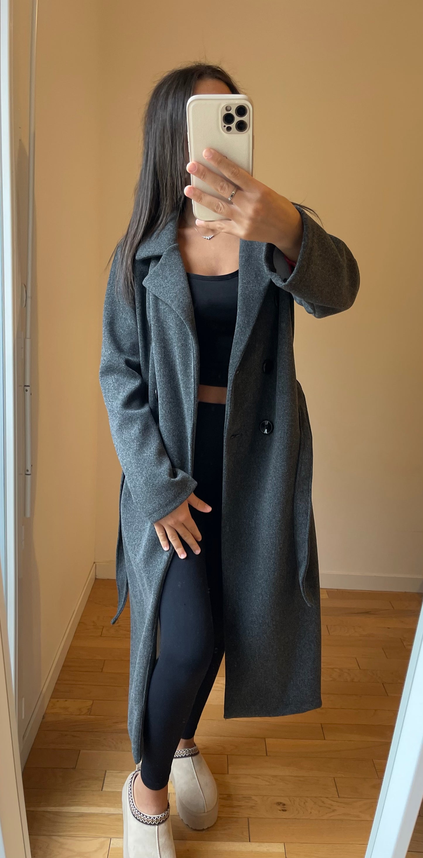 Manteau carla gris foncé