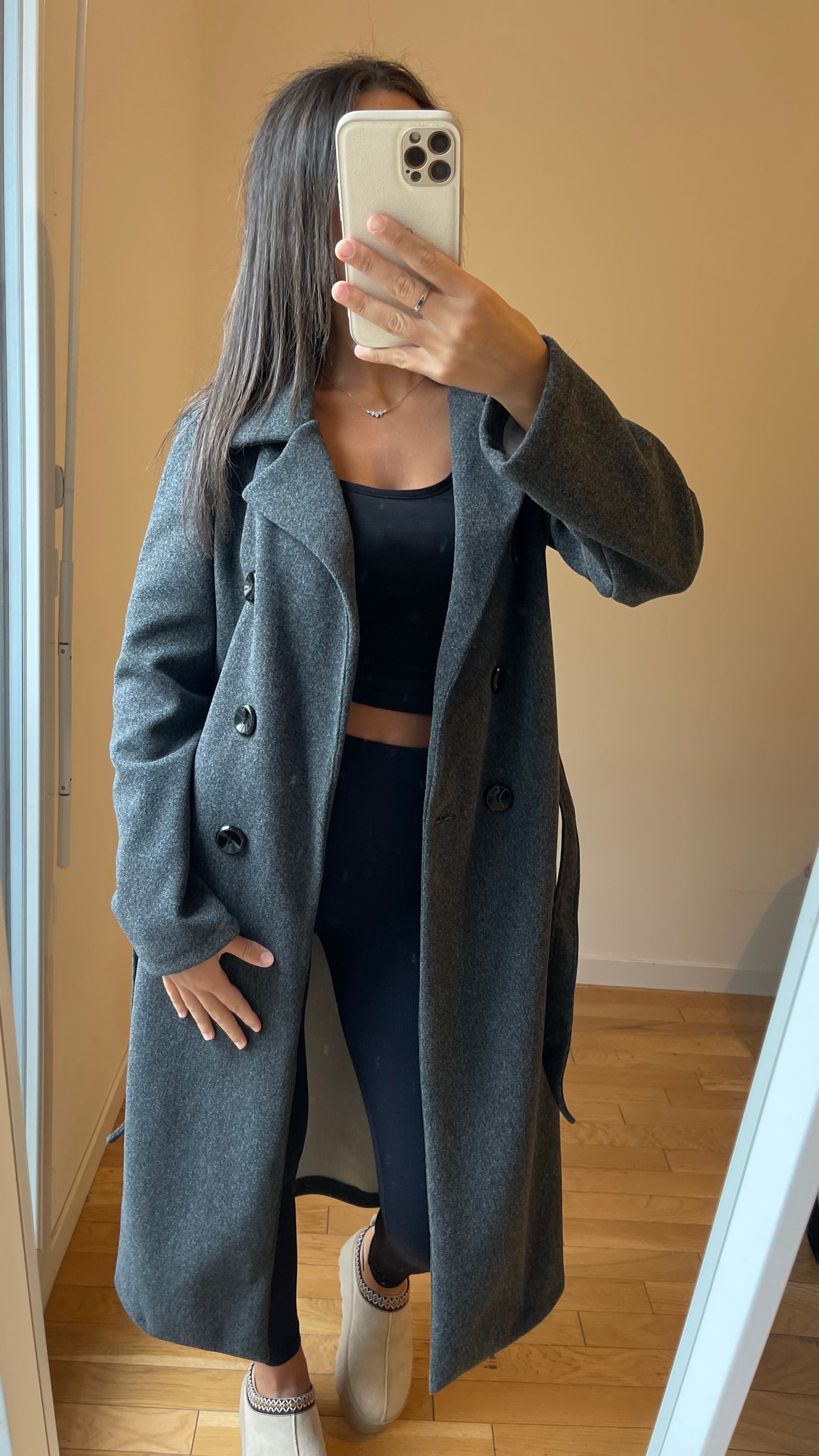Manteau carla gris foncé