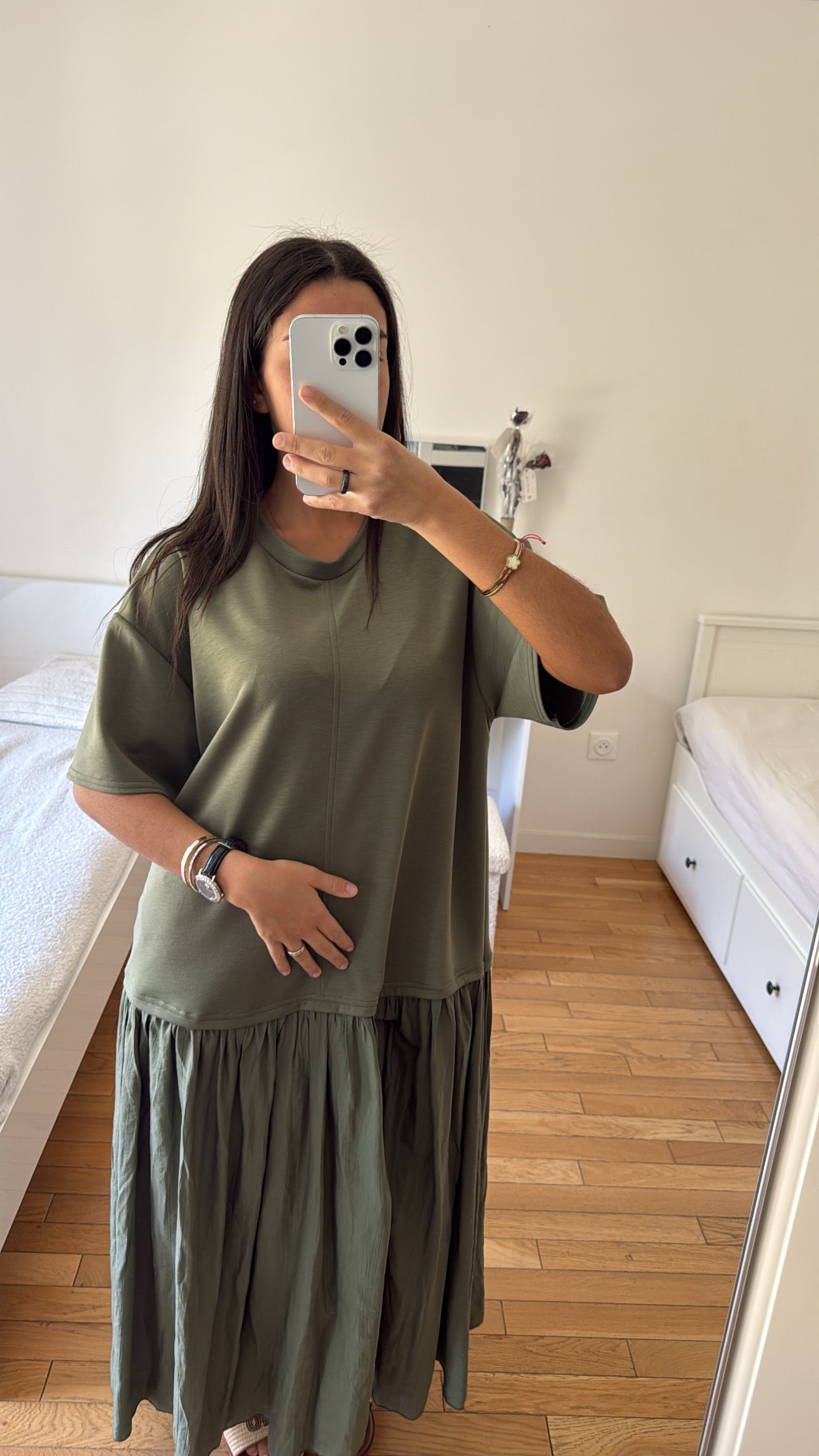 Robe vert kaki