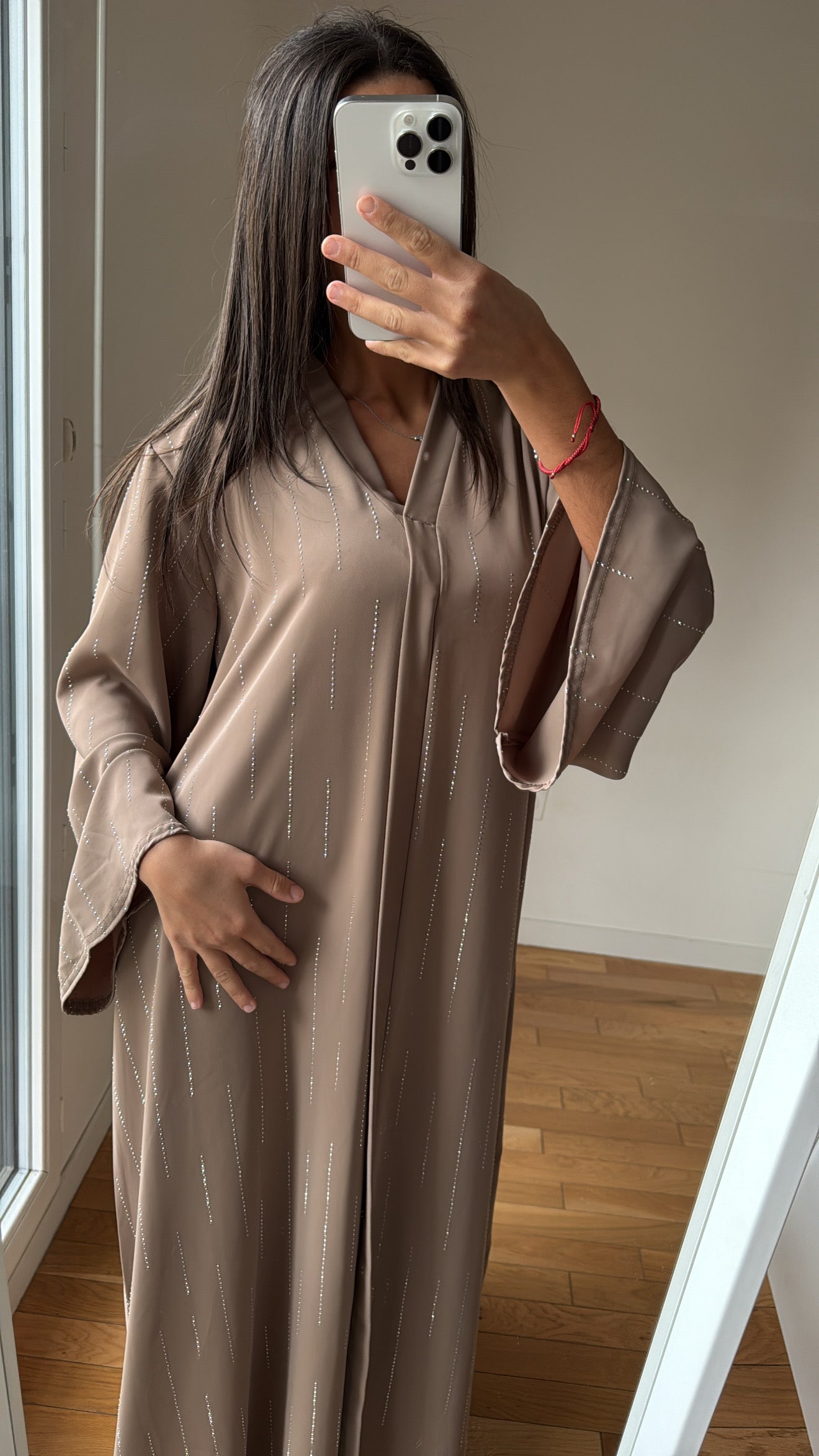 Abaya Neyla beige foncé