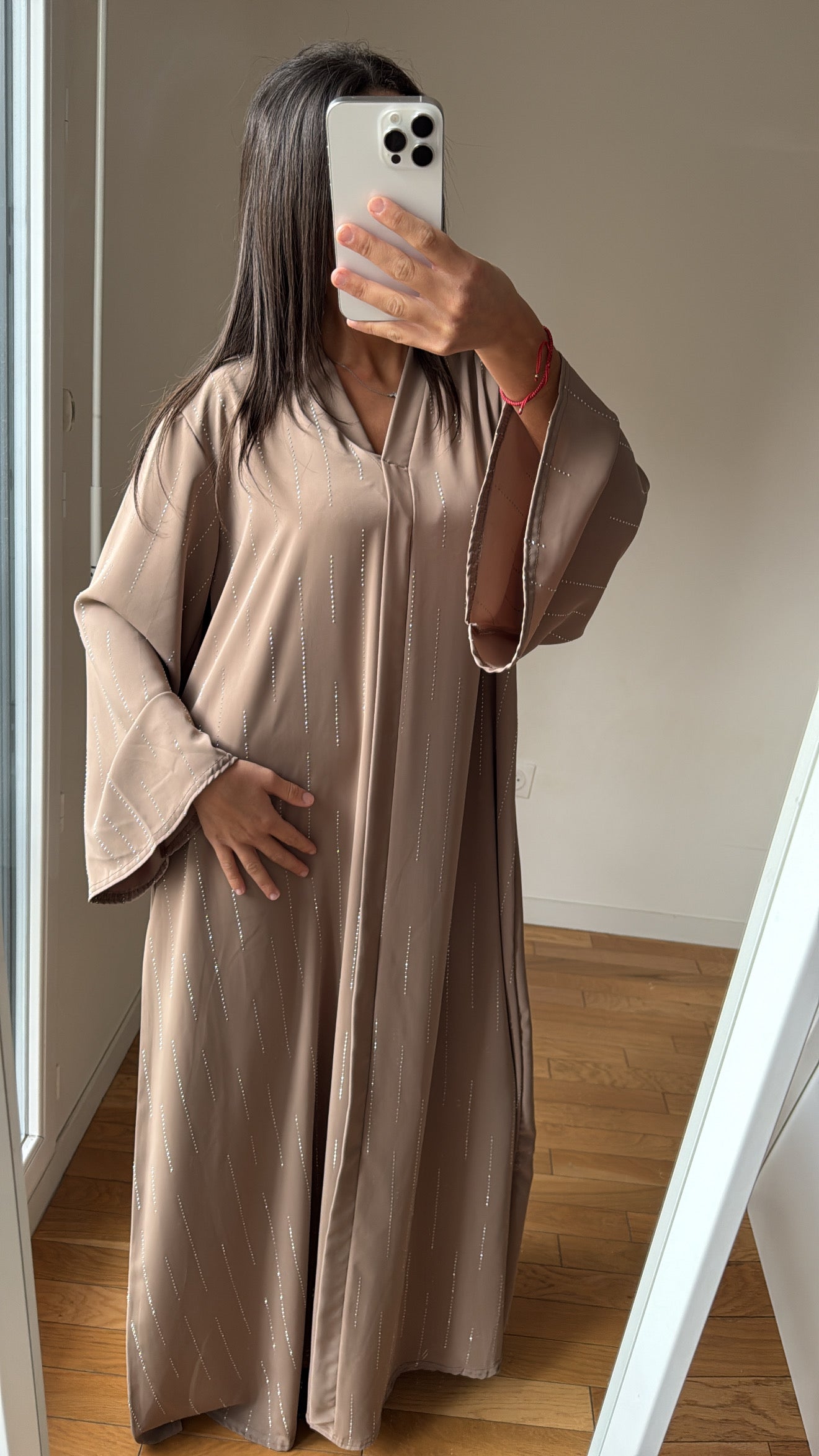 Abaya Neyla beige foncé