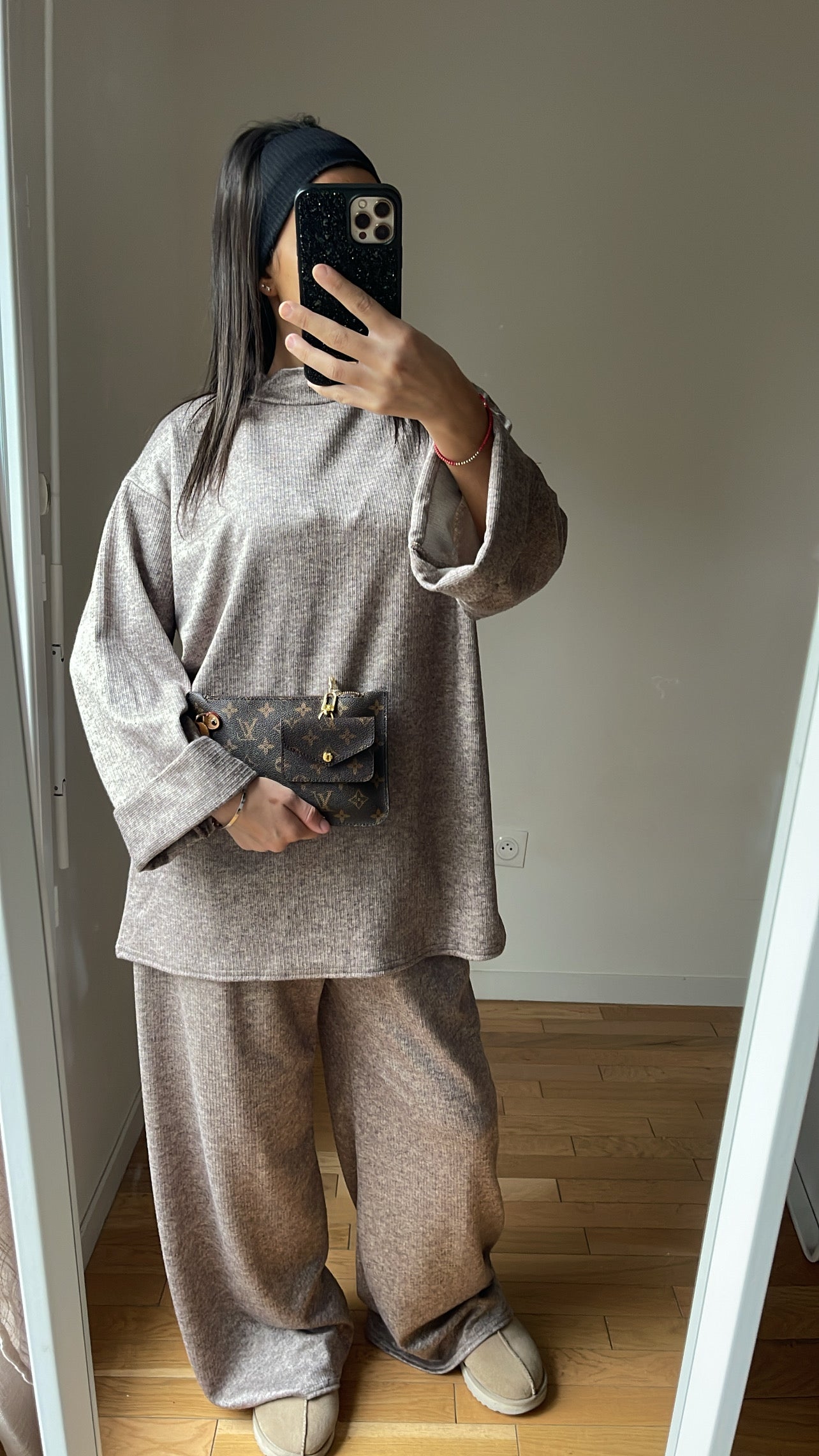 Ensemble dounia taupe
