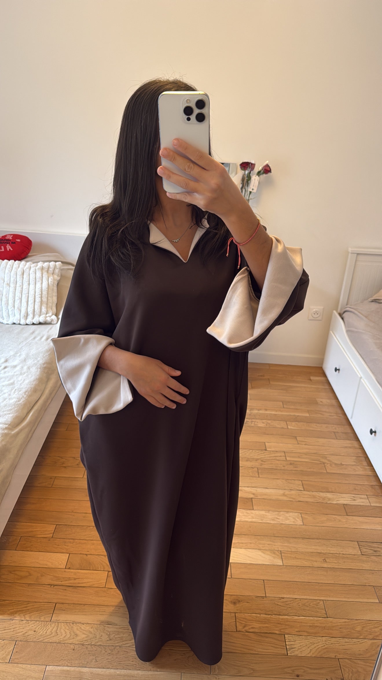 Robe Maya longue marron