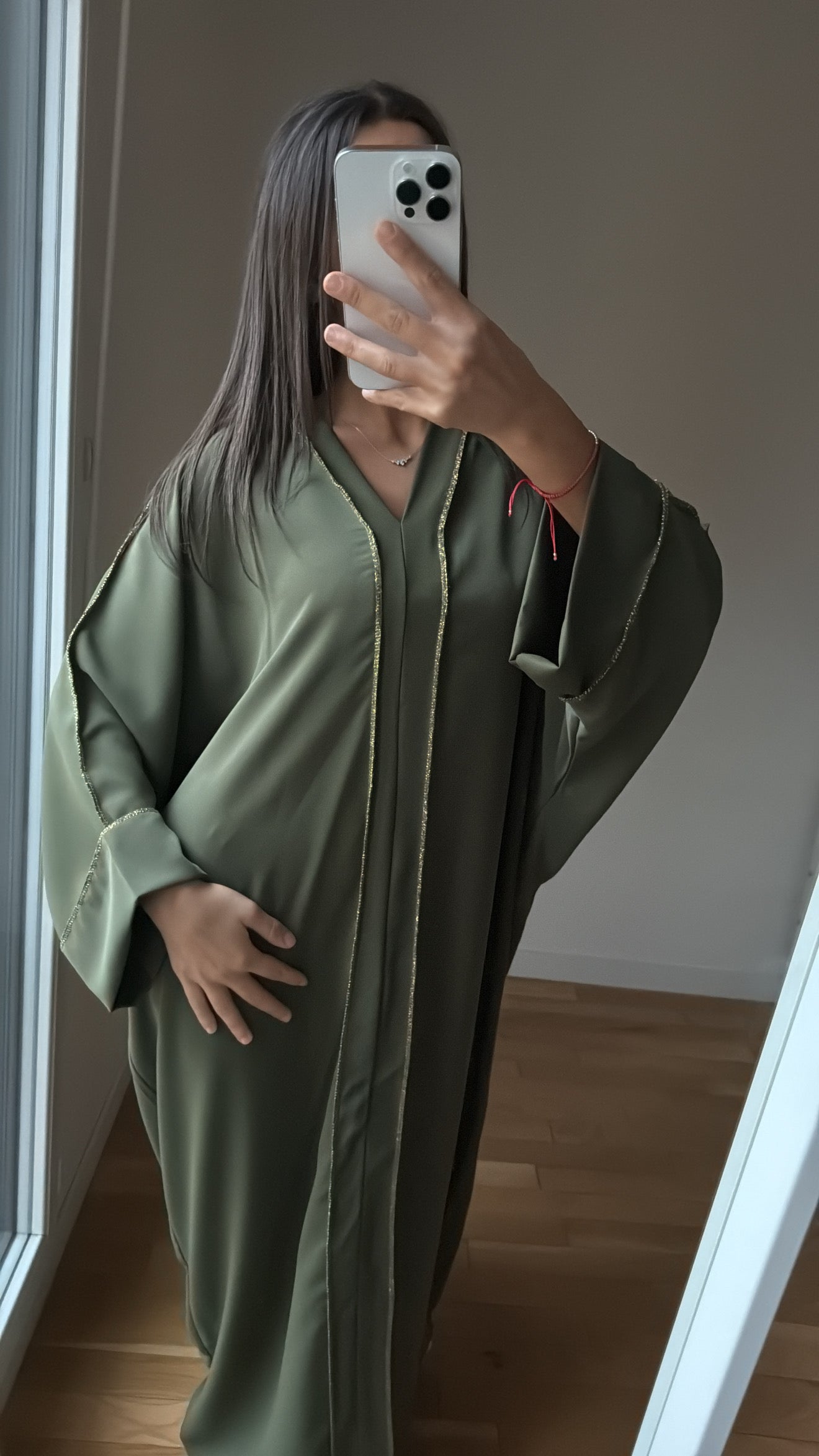 Abaya vert kaki