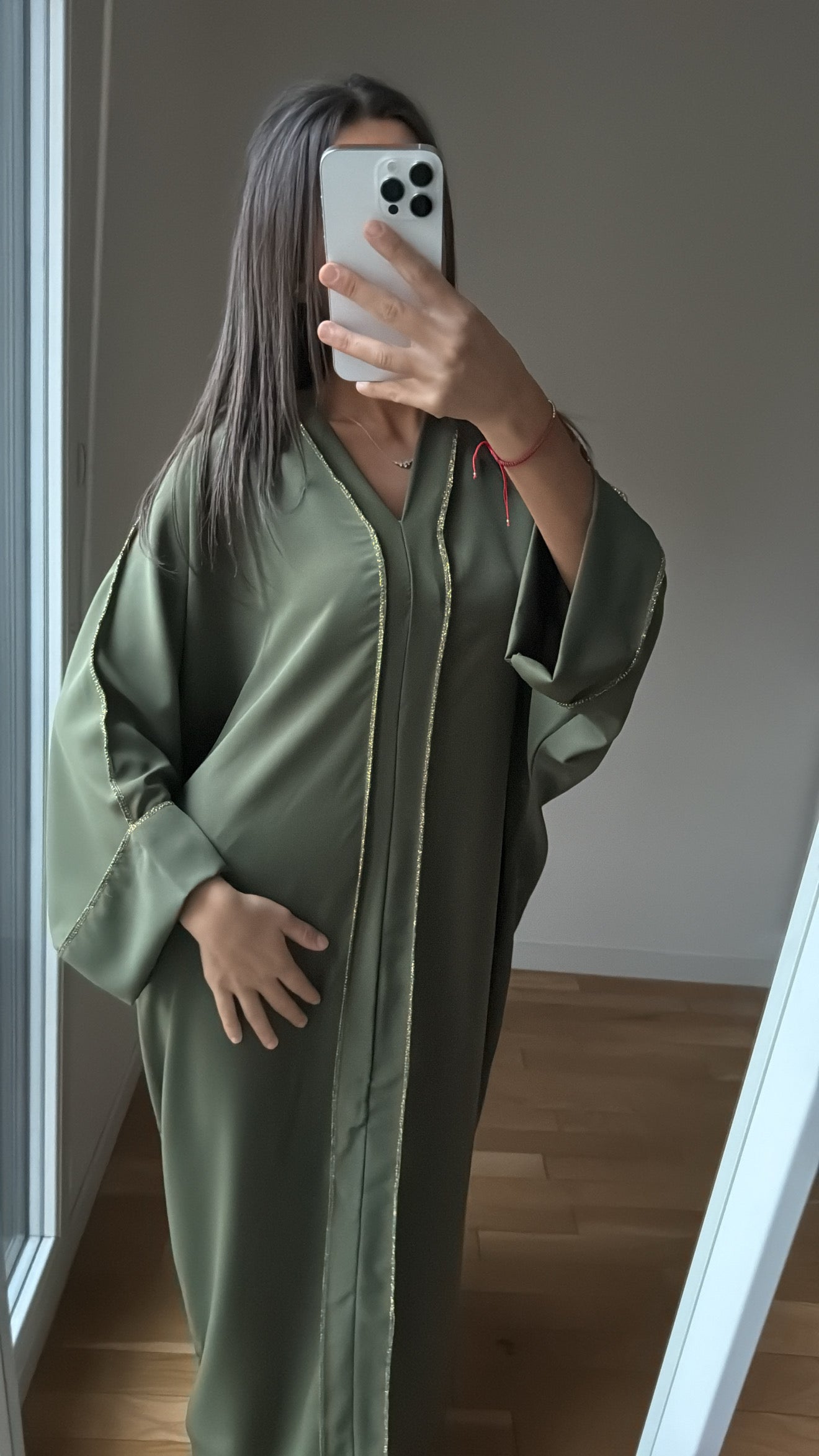 Abaya vert kaki