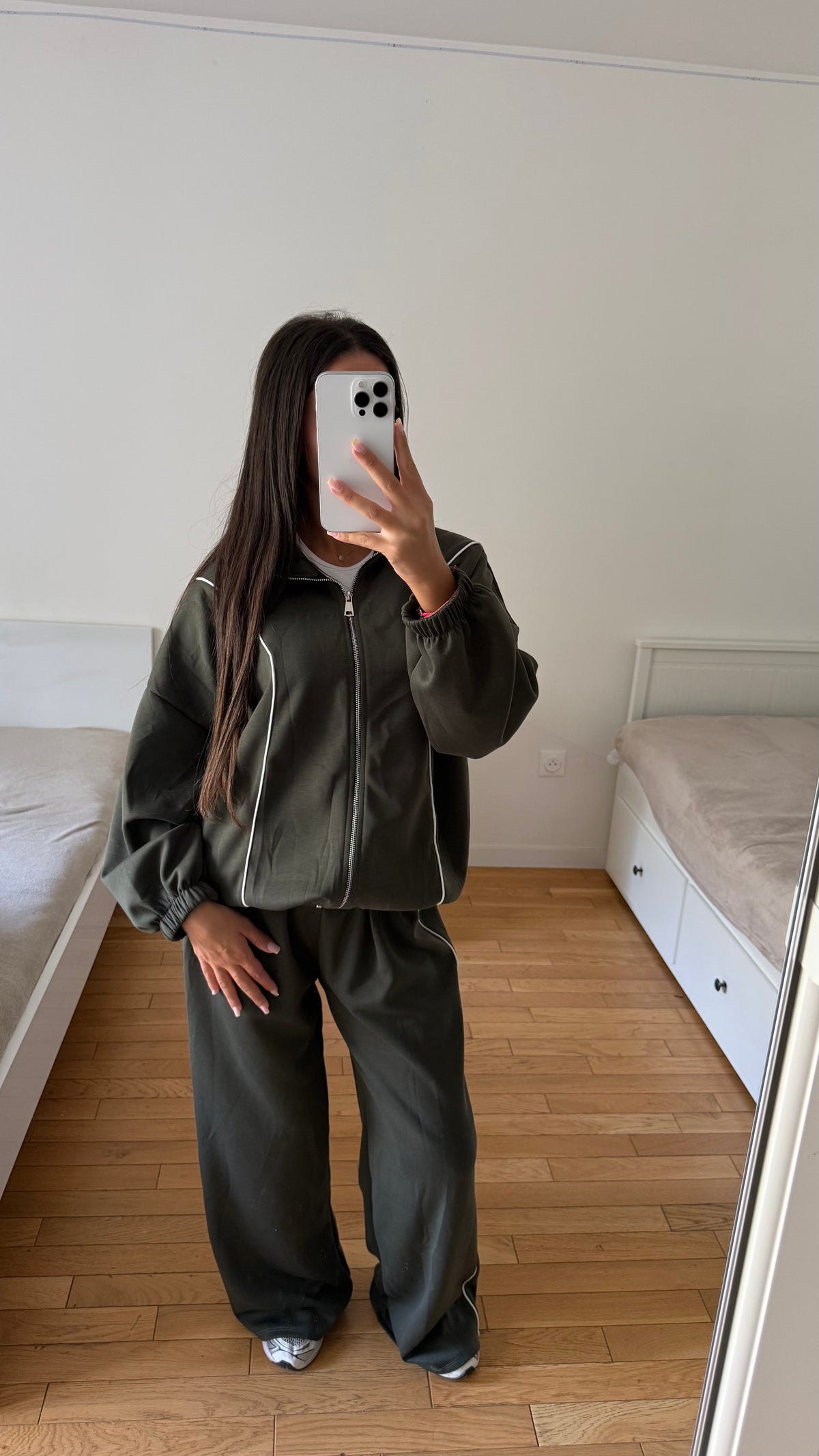 Ensemble vert kaki Zara