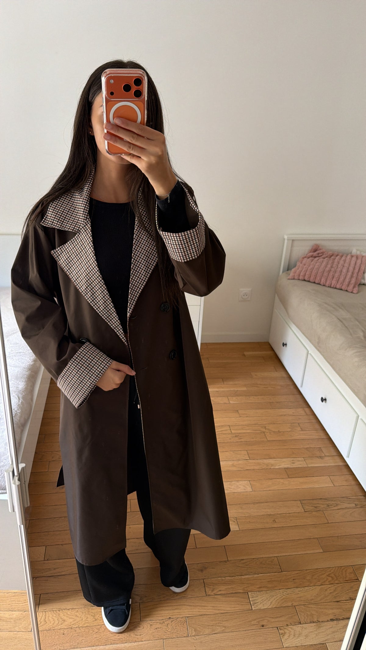 Trench Lana marron