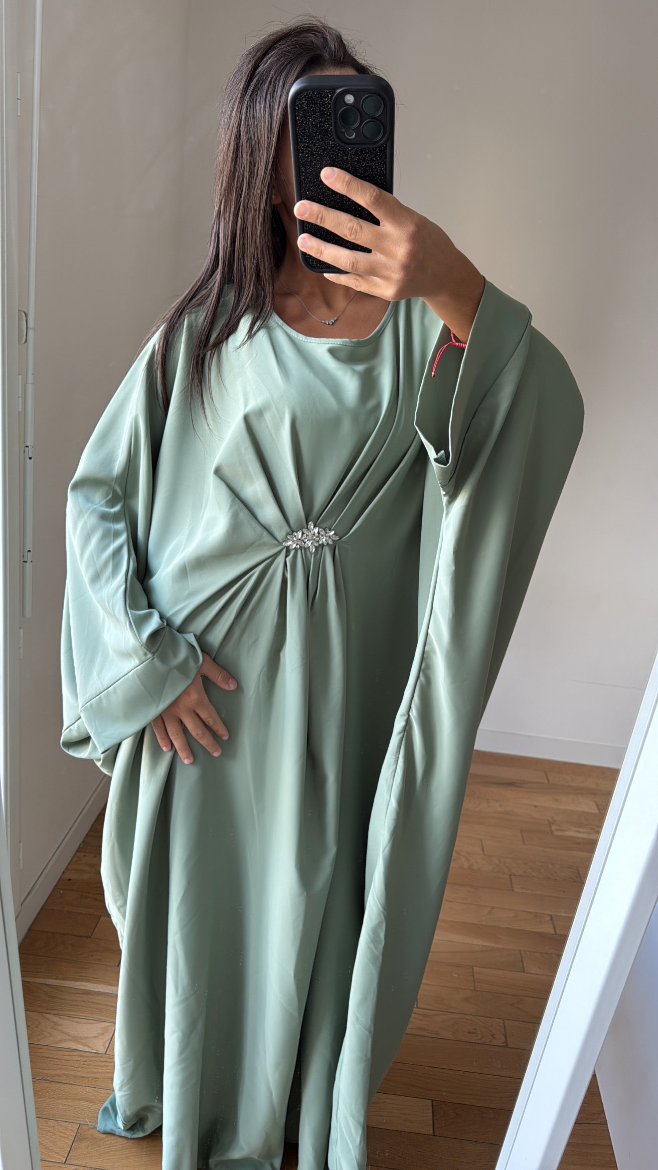 Abaya vert turquoise