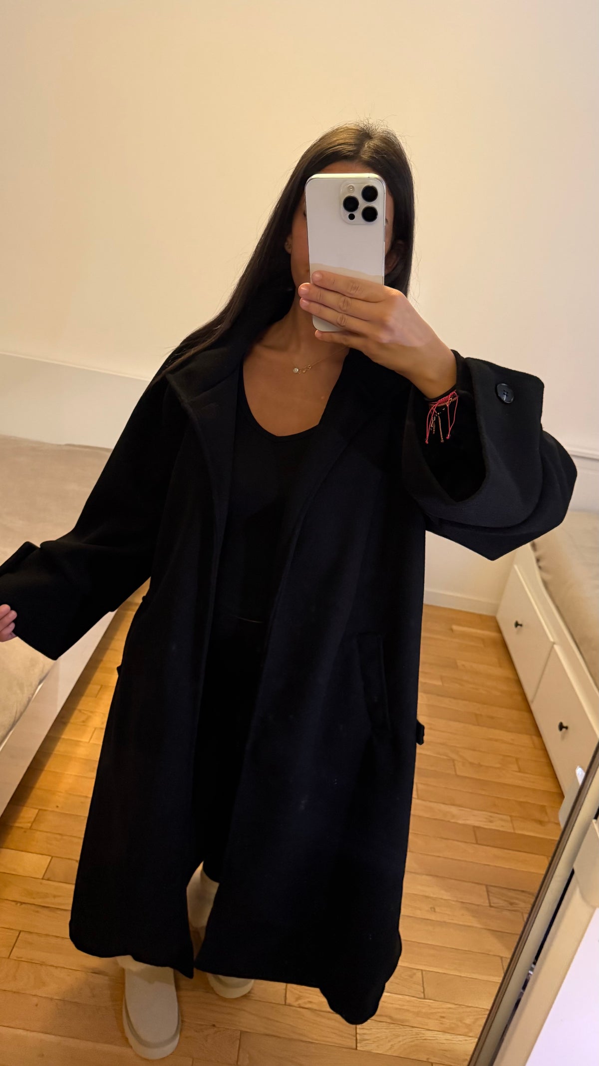 Manteau fente noir