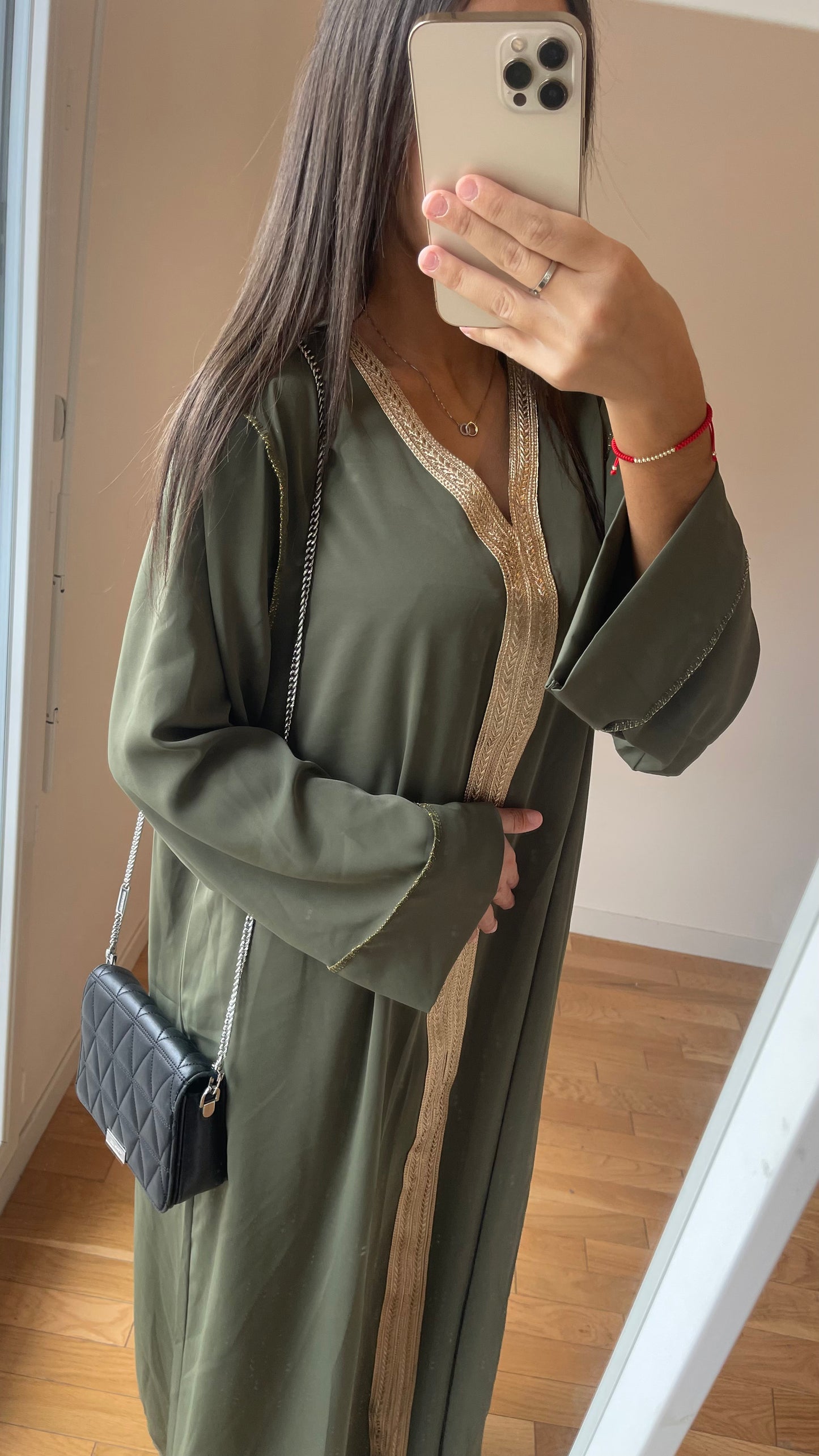 Abaya vert kaki