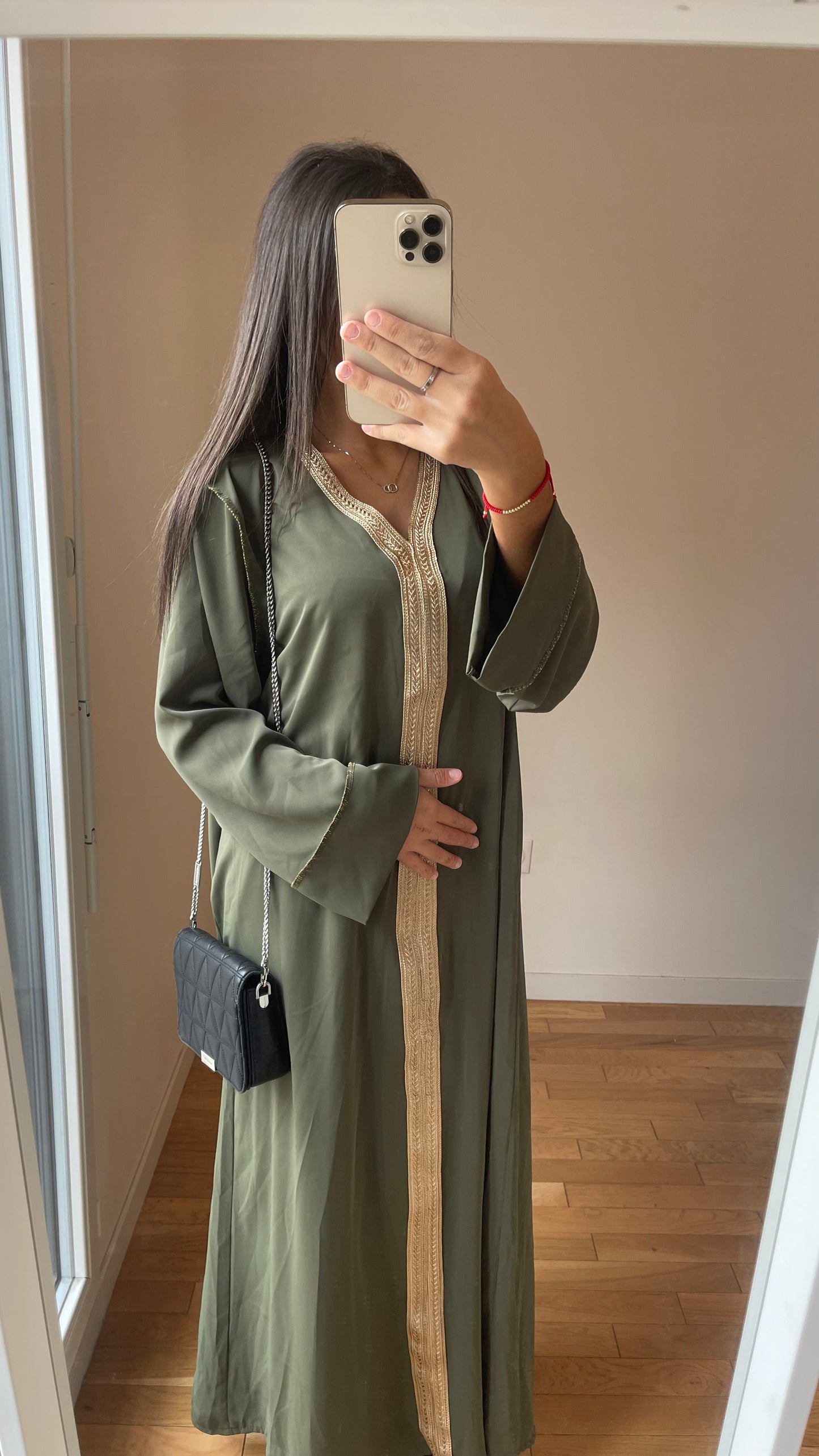 Abaya vert kaki