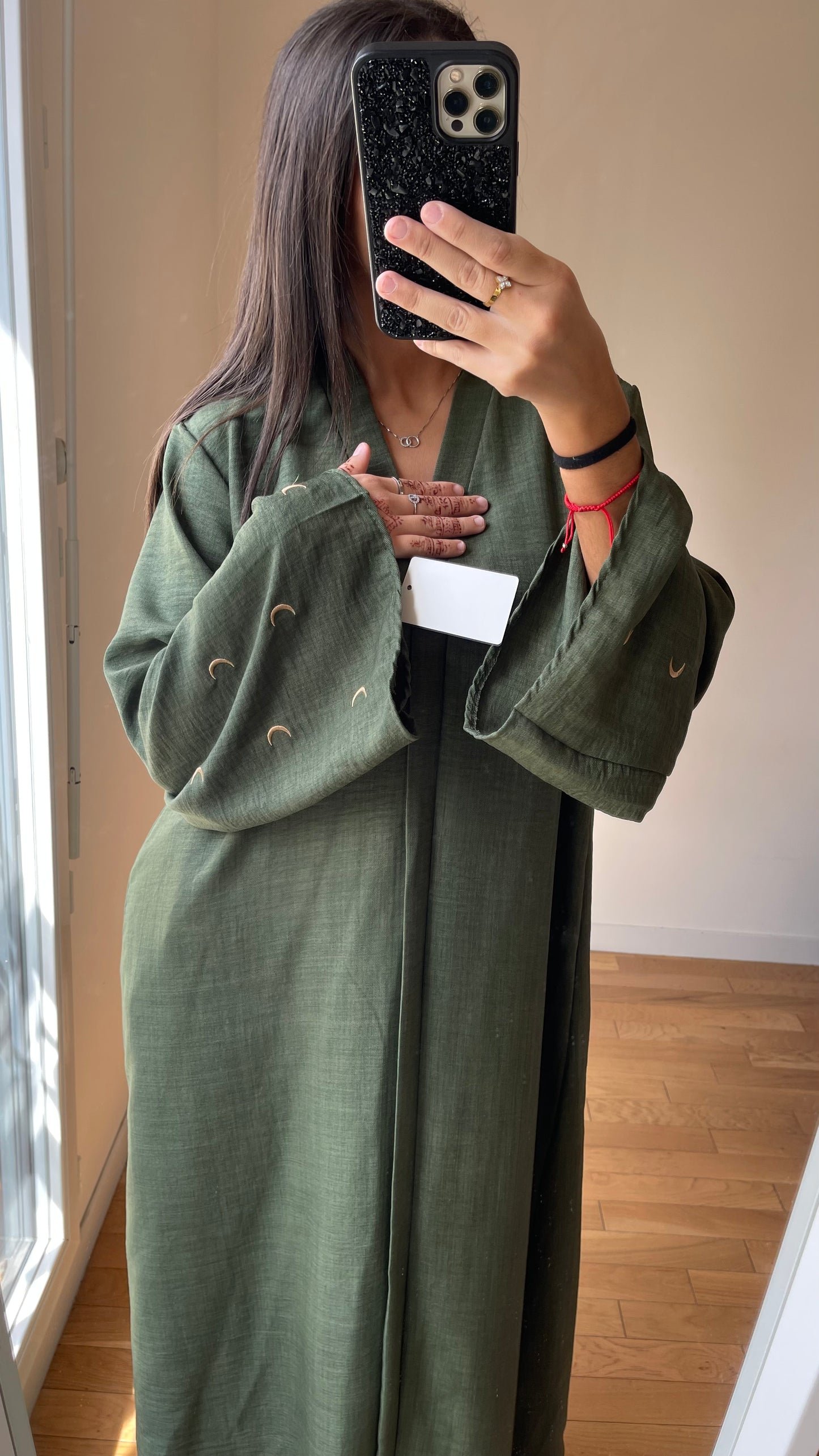 Abaya lune verte