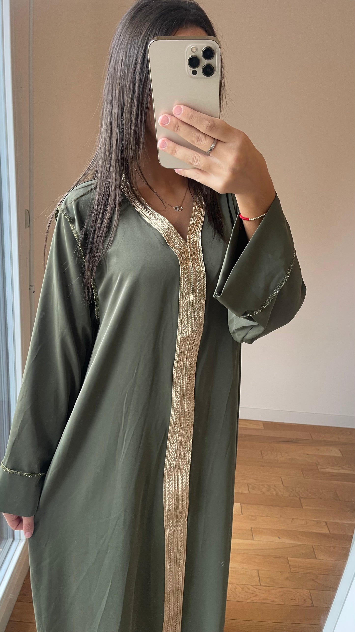 Abaya vert kaki