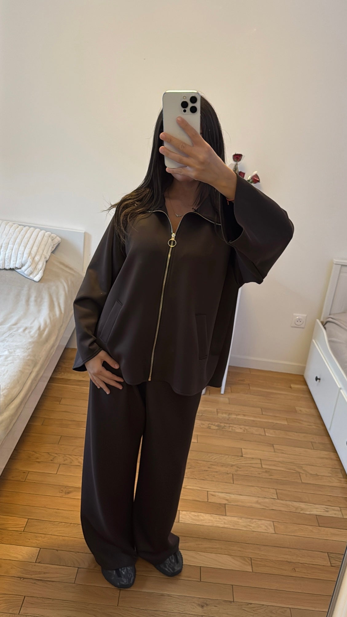 Ensemble ferdaous marron