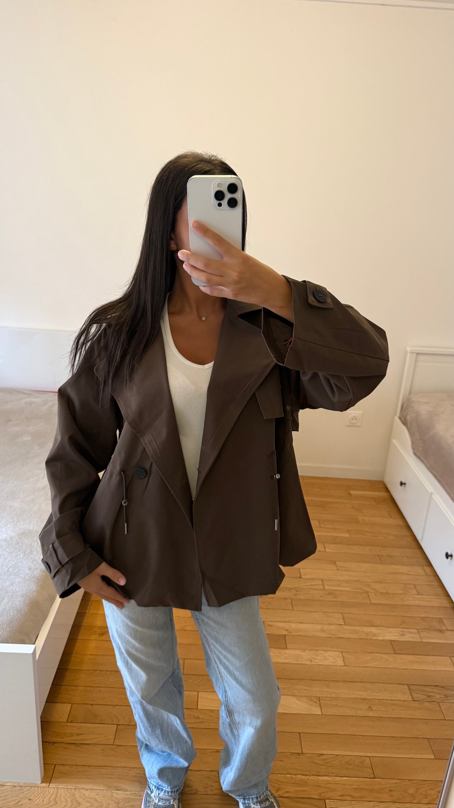 Trench Laura marron chocolat