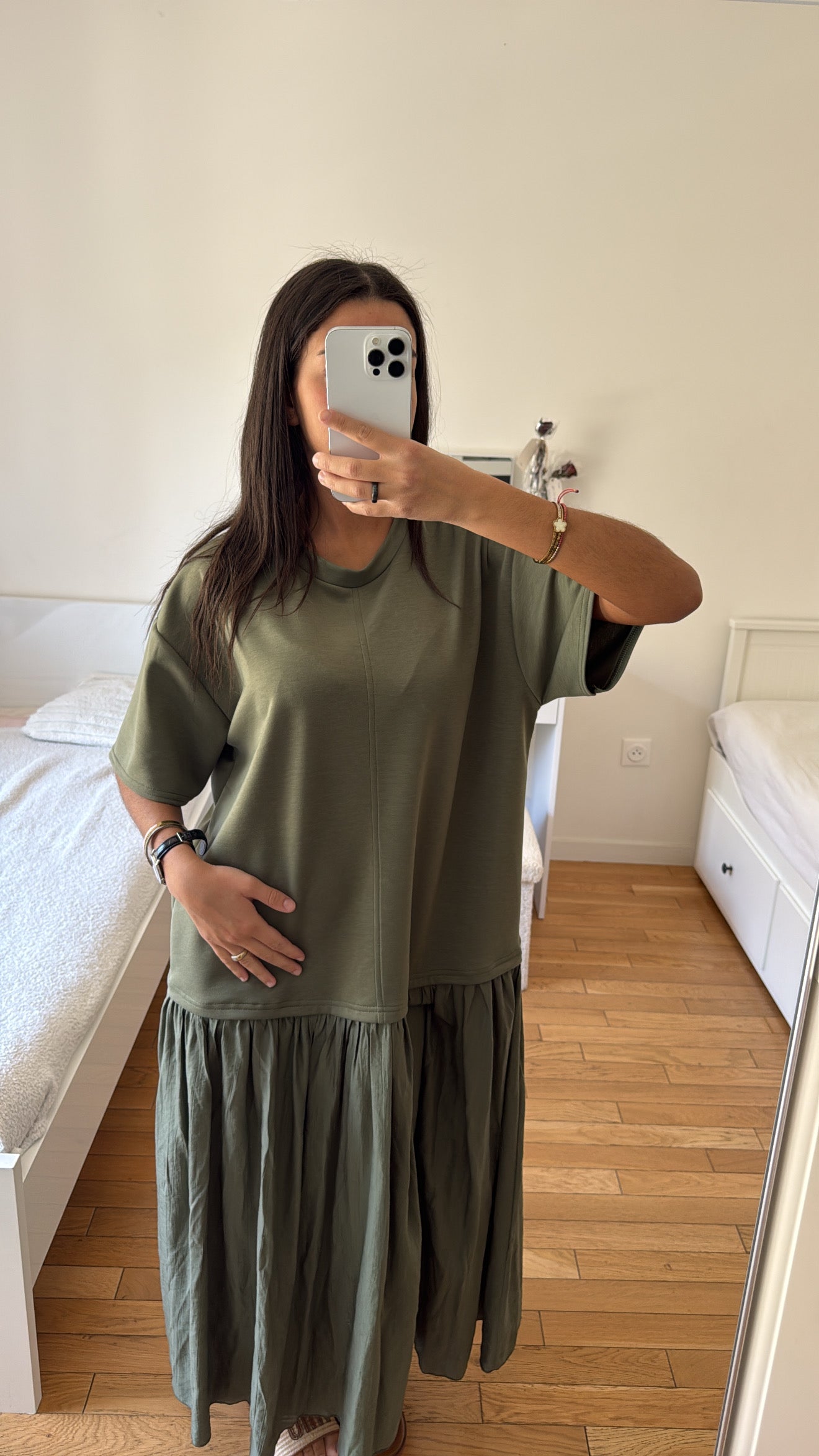 Robe vert kaki