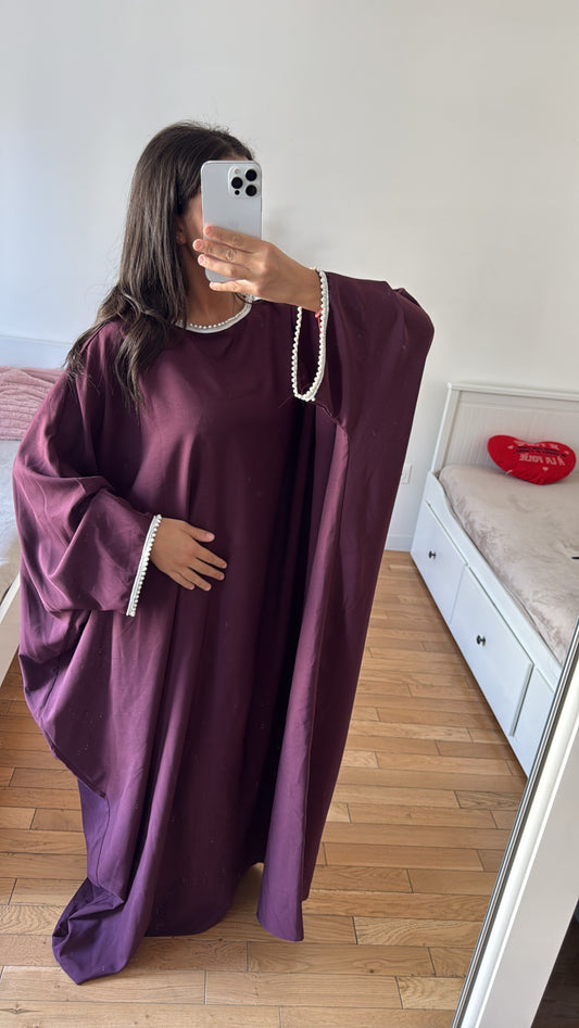 Abaya Neyla bordeau