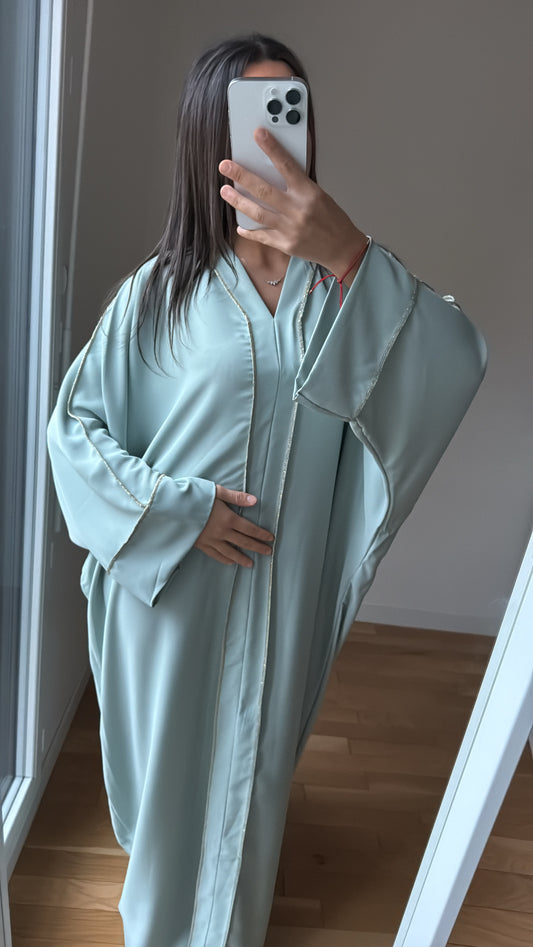 Abaya bleu turquoise