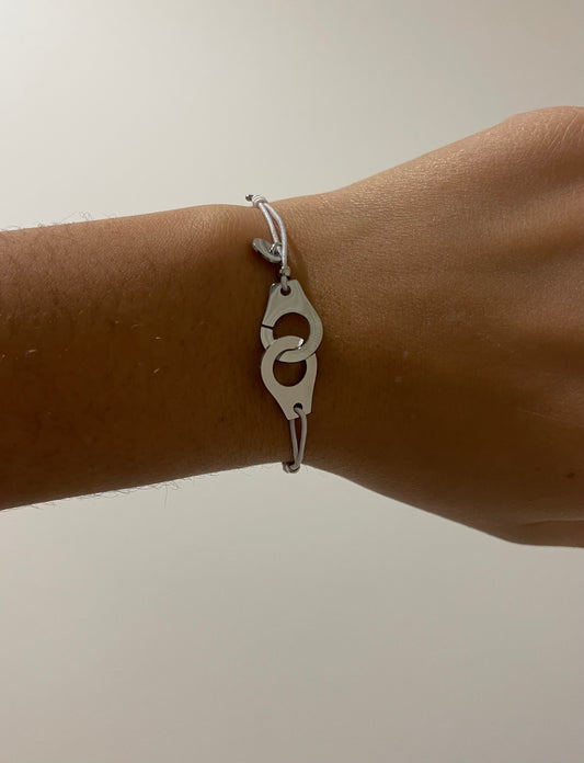 Bracelet menotte argent