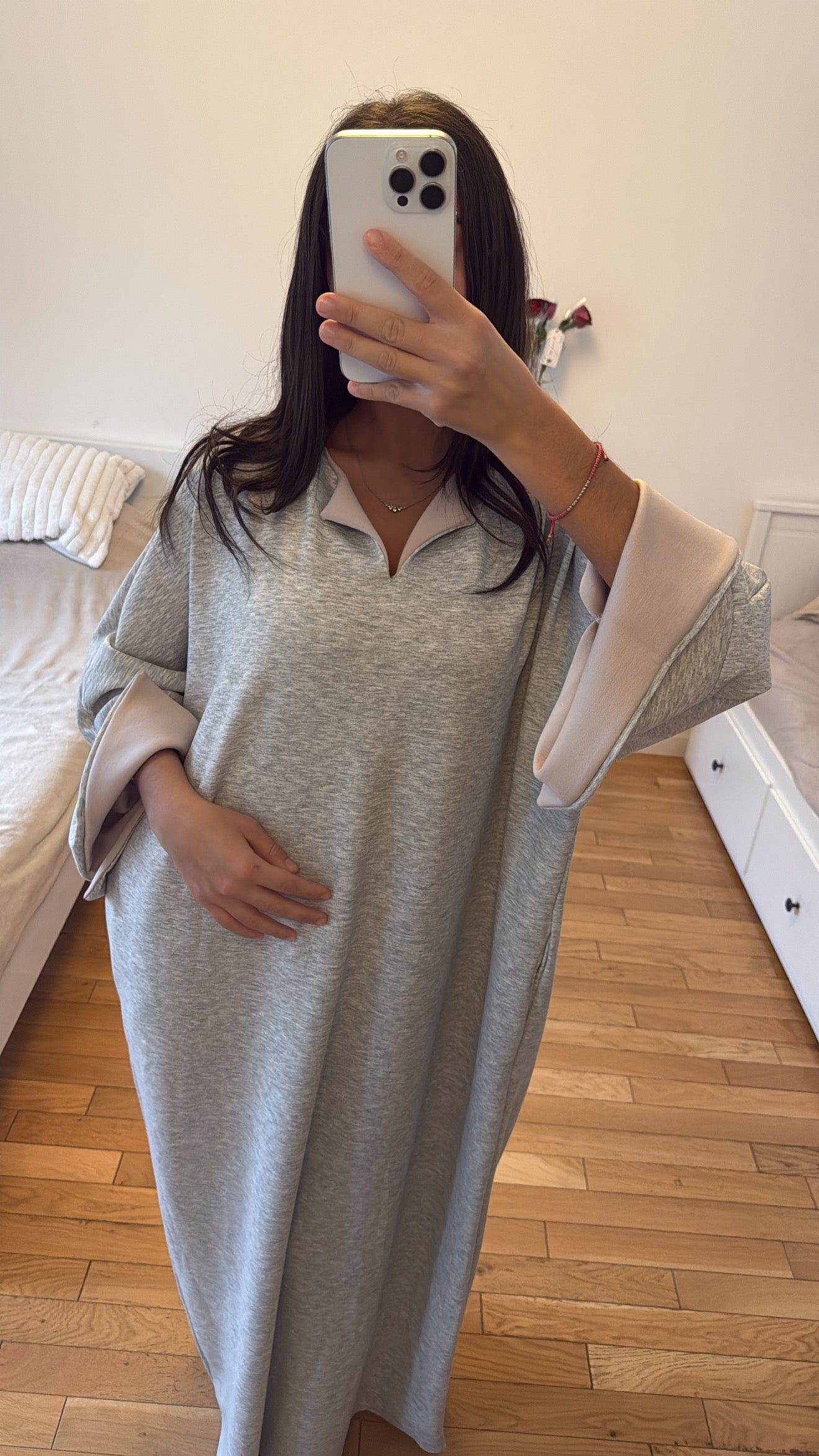 Robe Maya longue grise