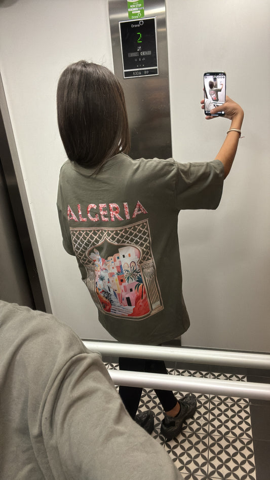 T shirt algeria vert kaki