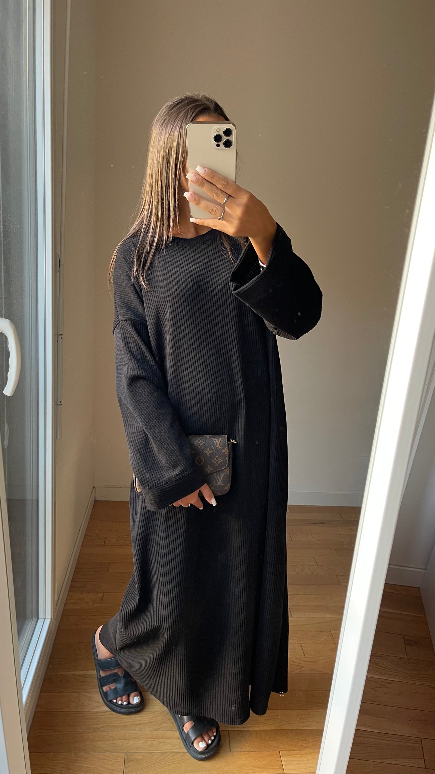 Robe velour noire