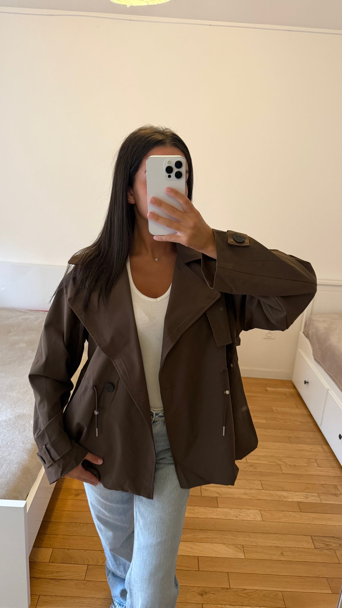 Trench Laura marron chocolat