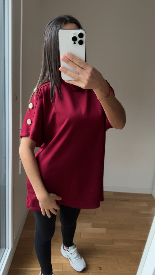 T shirt bordeau