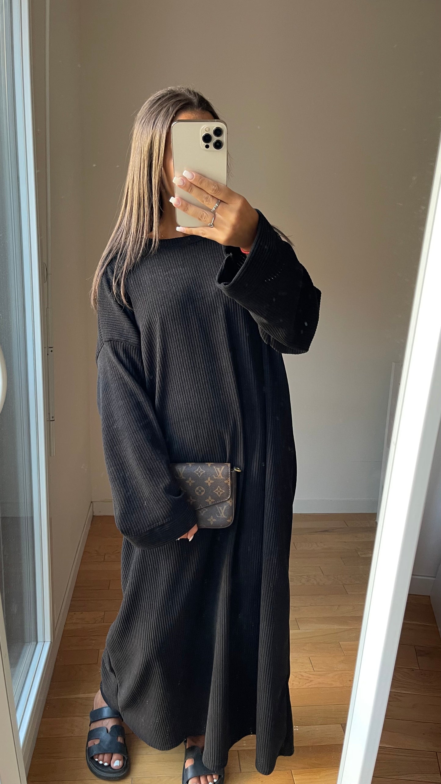 Robe velour noire