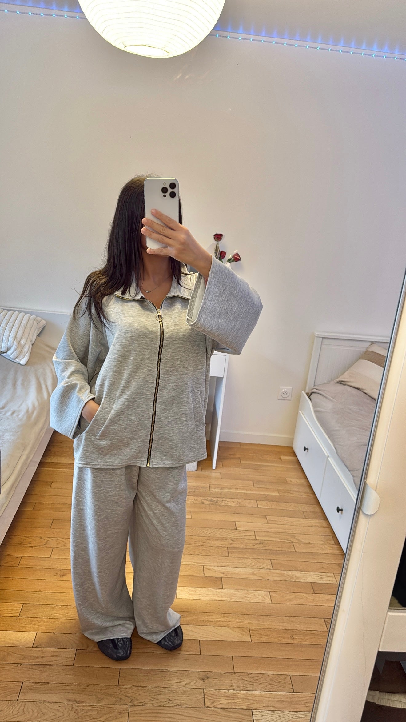 Ensemble ferdaous gris