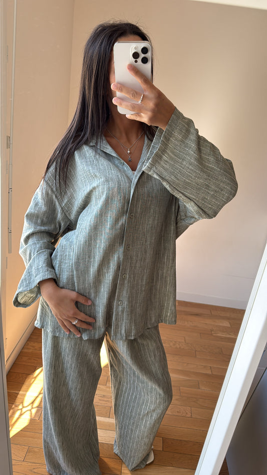 Ensemble chemise vert
