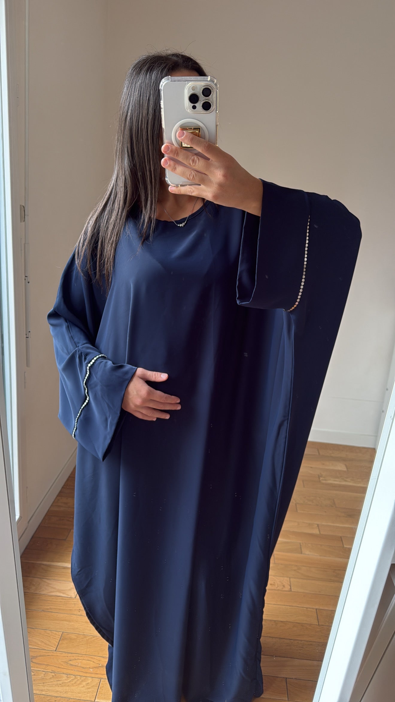 Abaya anya bleu marine