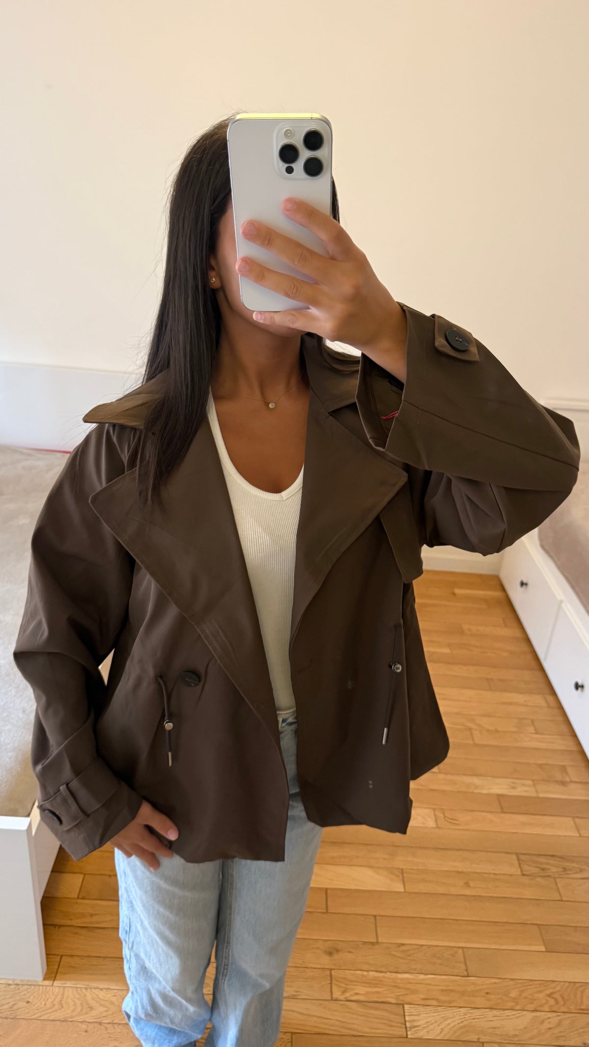 Trench Laura marron chocolat