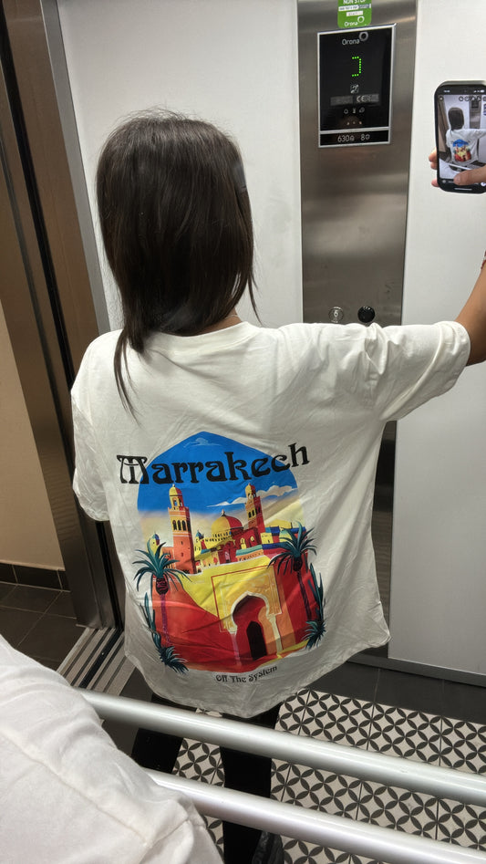 T shirt Marrakech blanc
