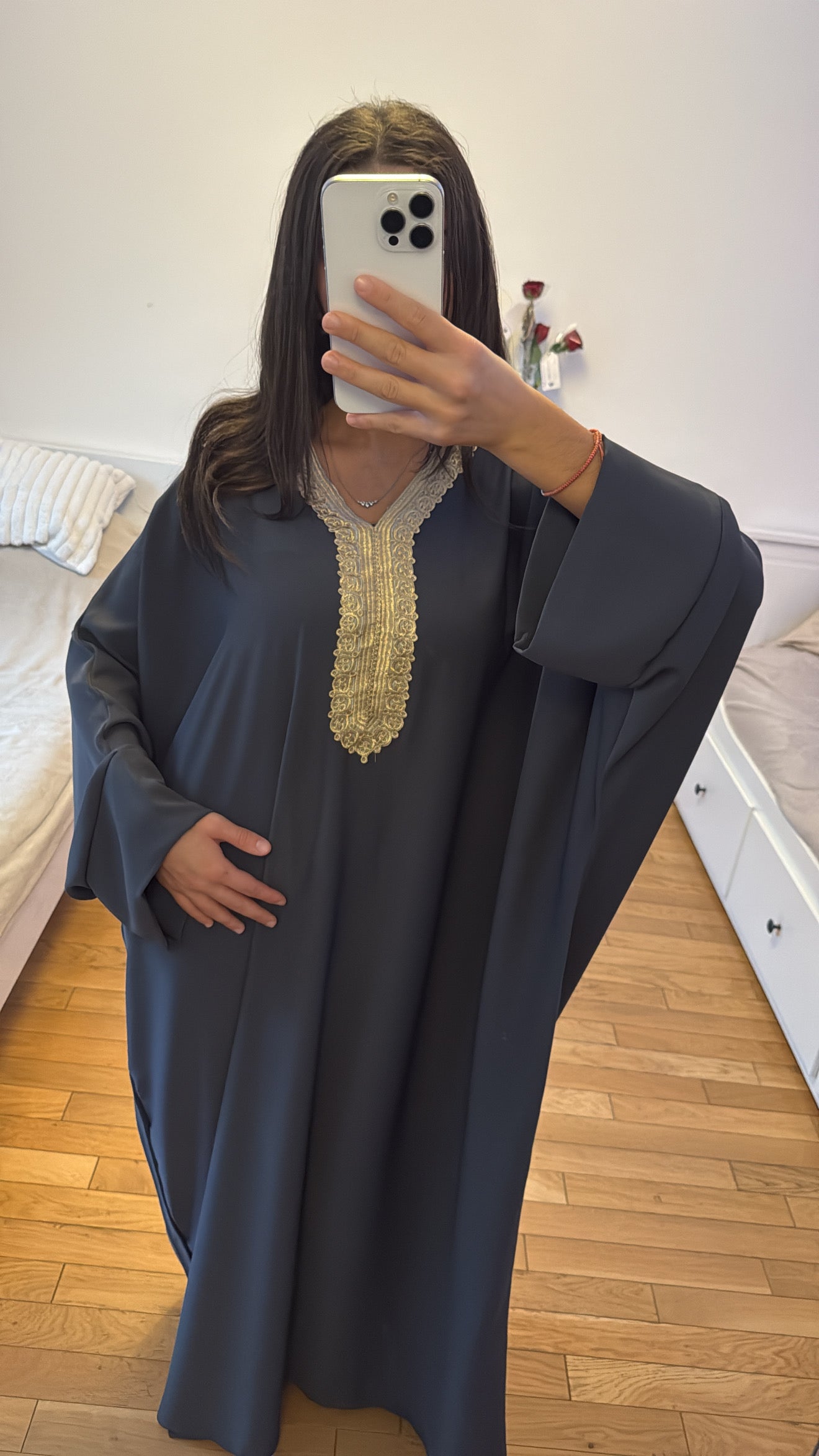 Abaya bleu marine