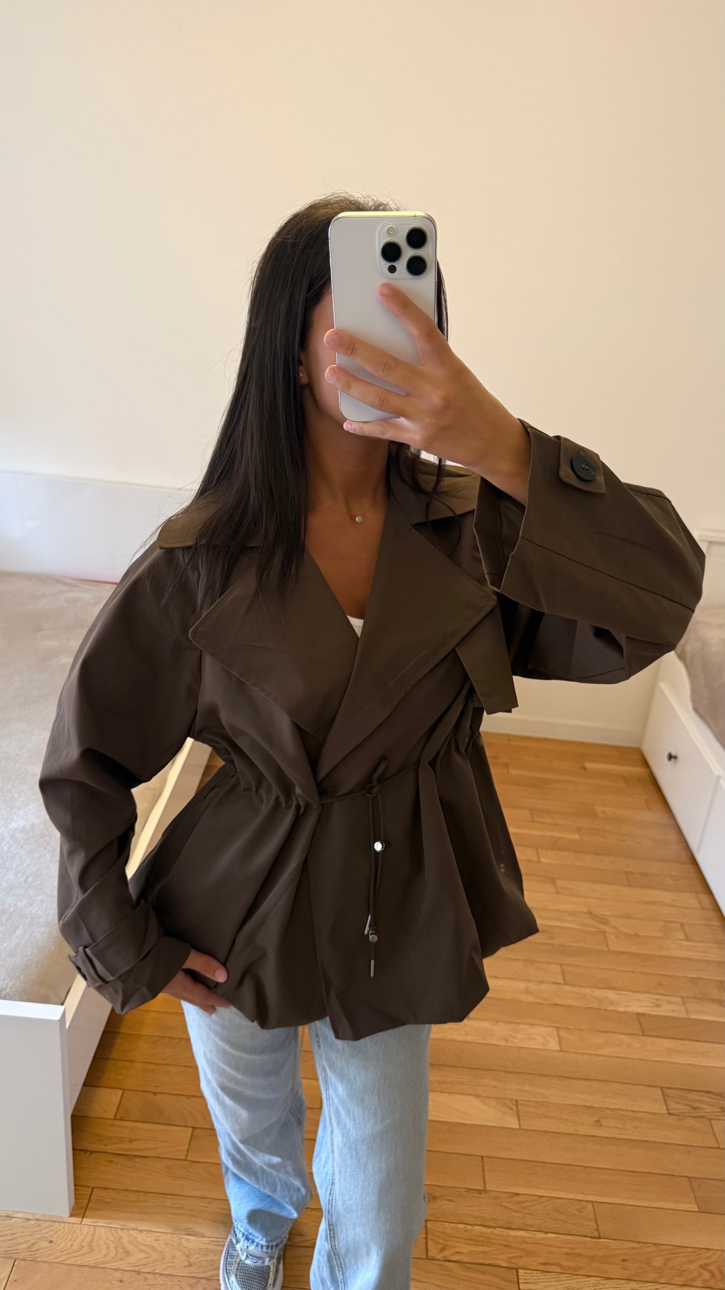 Trench Laura marron chocolat