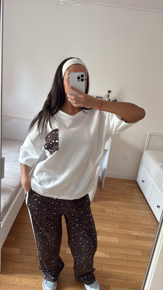 Ensemble léopard blanc
