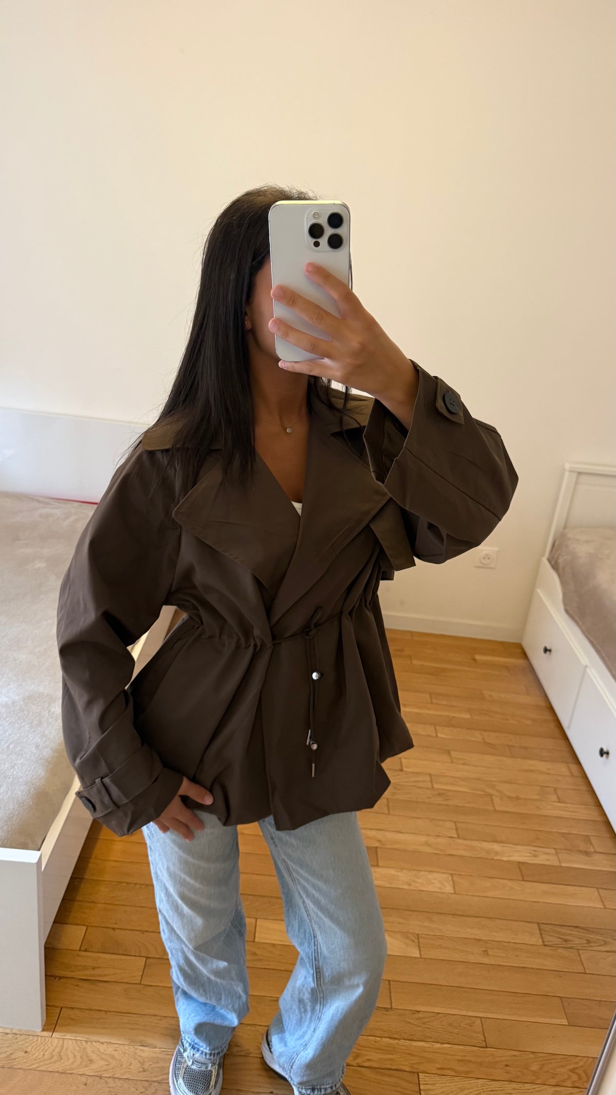 Trench Laura marron chocolat