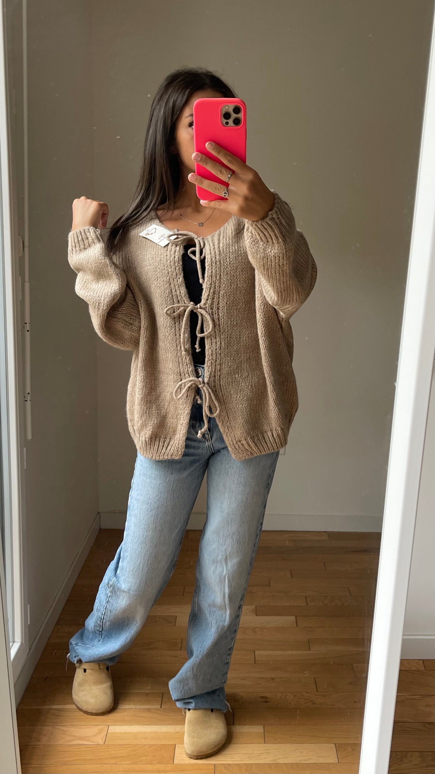 Pull farah beige foncé