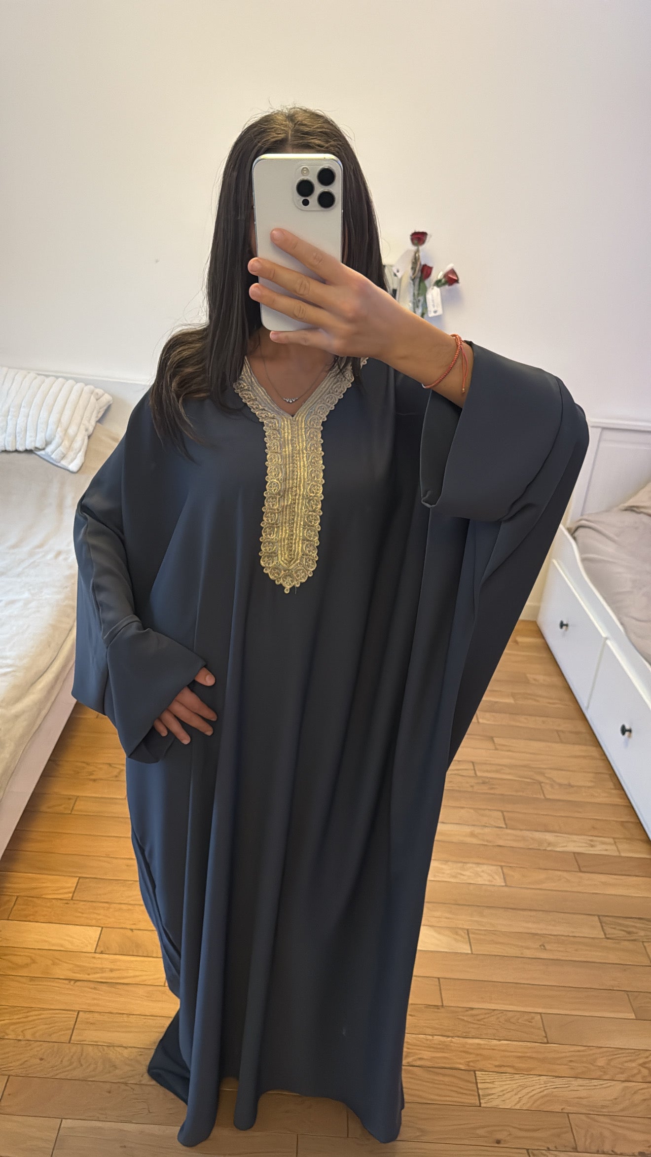 Abaya bleu marine