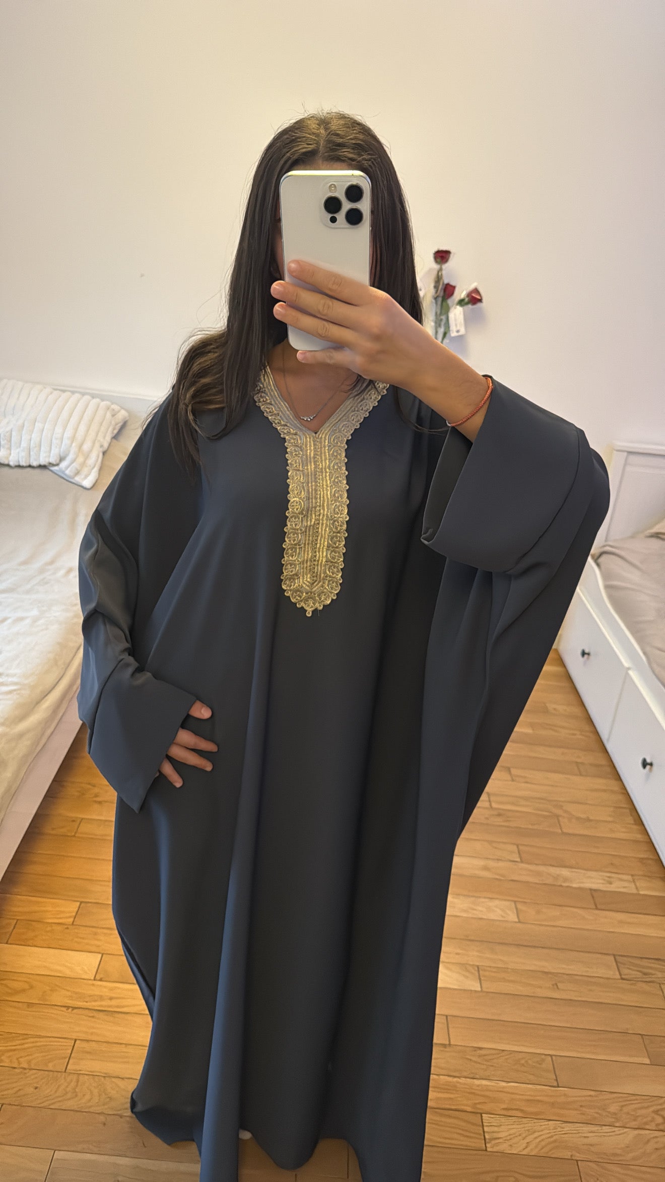 Abaya bleu marine