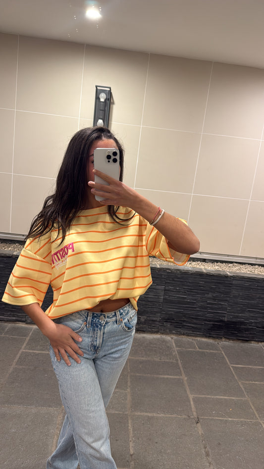 T shirt positive jaune