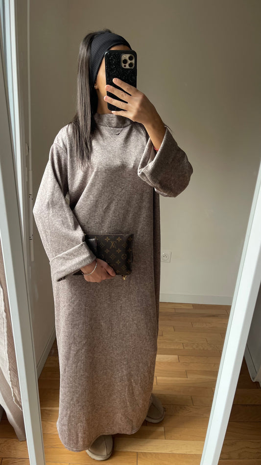 Robe taupe lisa